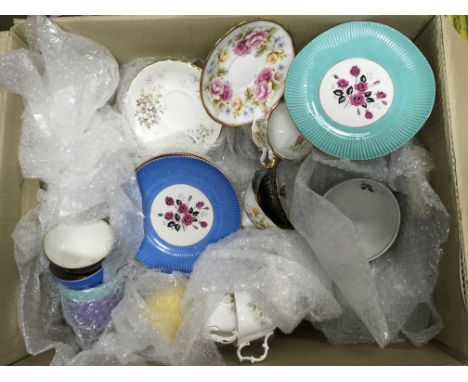 A collection of various ceramic tea sets including Queens China and Chodziez 
