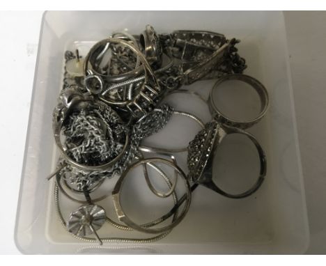 A small collection of  silver jewellery and costume 