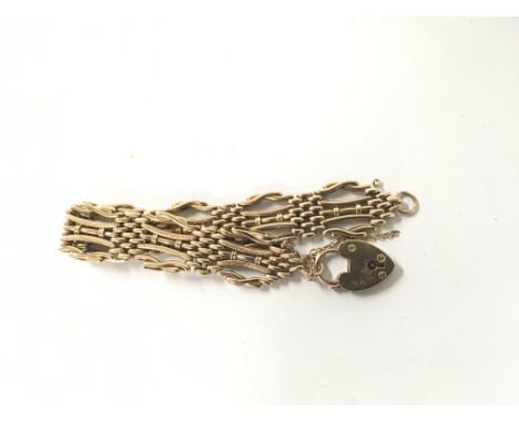 A 9ct gold gate bracelet 20 grams approx