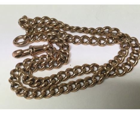 A vintage rose  gold watch chain, weight 30g approximately. 