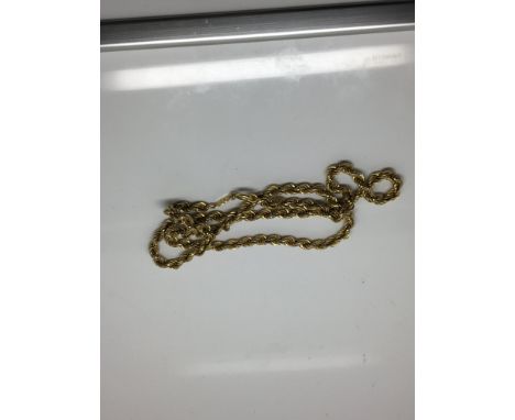 A 18 ct gold rope chain 14 grams