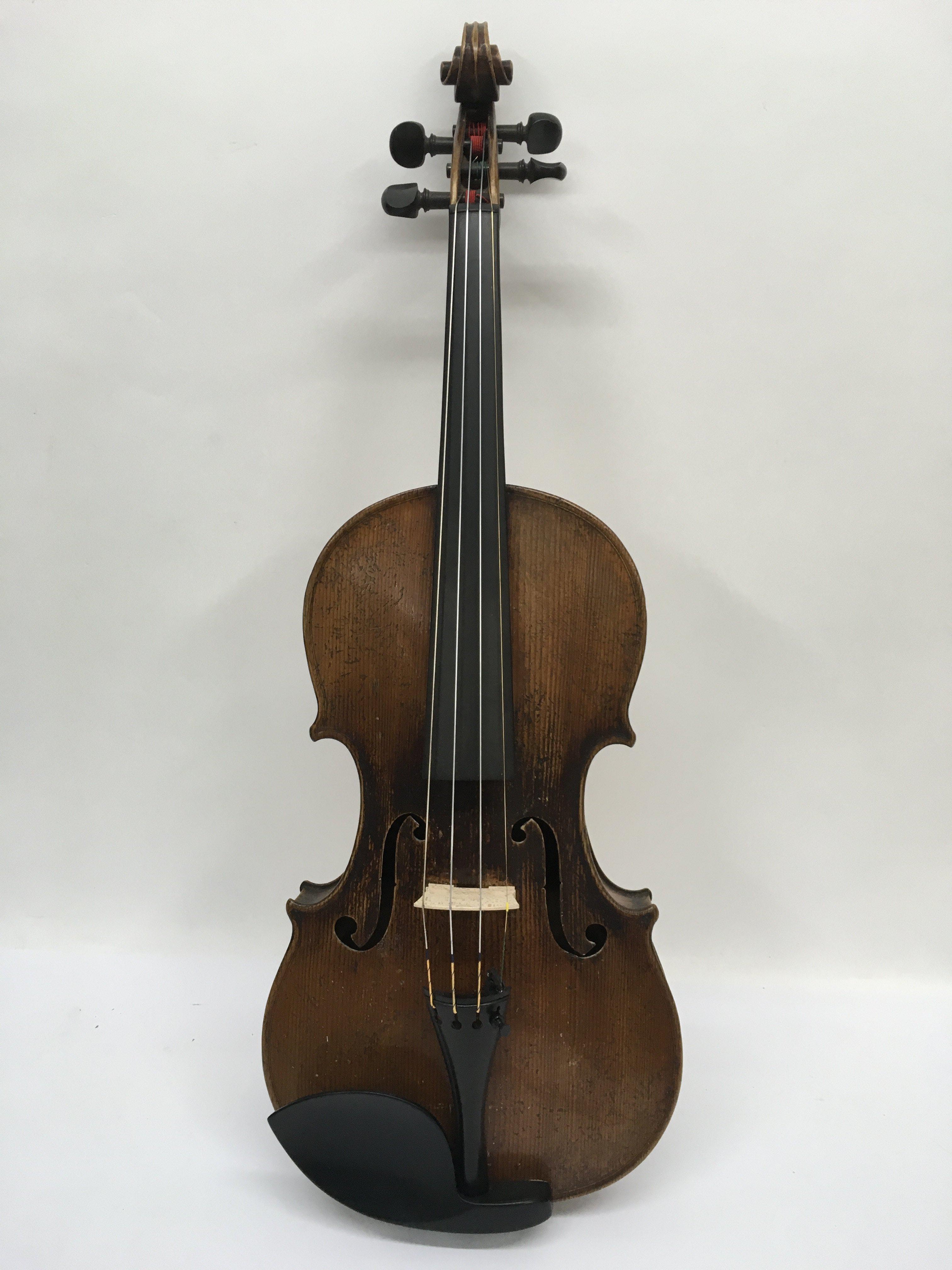 A good French violin, late 19th Century, with an interesting bow with