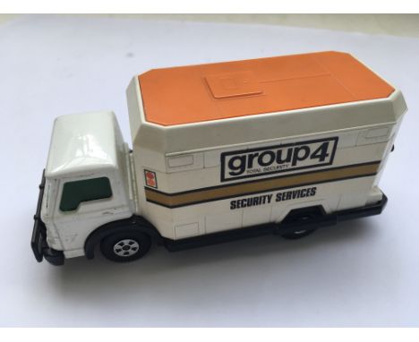 A rare pre production Matchbox Toys super king group 4 security van , the labels to the side being different to the model tha