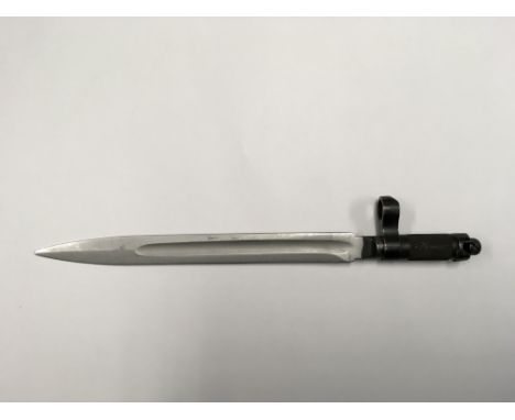 A 1960s Chinese SKS spike bayonet for use by paratroopers, without scabbard.
