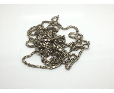 A Victorian 9ct Gold longaurd chain with star links, weight 28g approx 