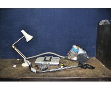 A VAX PET PULL ALONG VACUUM CLEANER, a Goodmans GPS280 hi Fi (both PAT pass and working) and an Anglepoise style lamp (not il