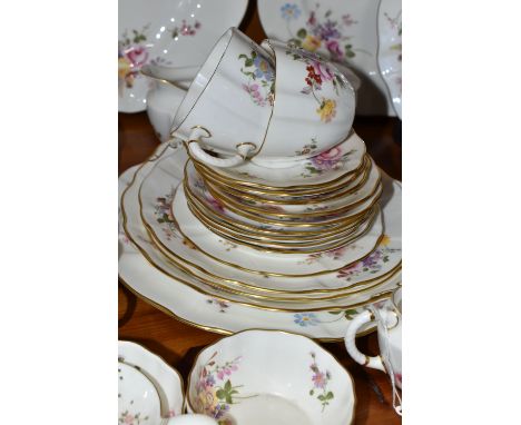 A QUANTITY OF ROYAL CROWN DERBY 'DERBY POSIES' PATTERN TEA AND DINNERWARE, ETC, a small number of pieces boxed, comprising wa