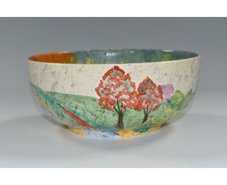 A CLARICE CLIFF 'PATINA COUNTRY' DESIGN BOWL,  decorated with the 'Patina Country' design, printed backstamp 'Provisional Pat