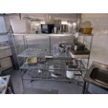 Kitchen Metal Shelving - Contents Included