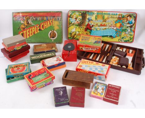 GAMES; A great selection of Edwardian and later card / board games etc, comprising of; Alice In Wonderland paint set, Steeple