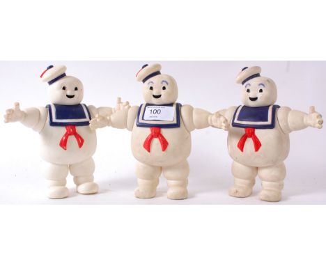 THE REAL GHOSTBUSTERS; A collection of 3x original vintage 1980's Kenner The Real Ghostbusters Stay Puft Marshmallow Man acti