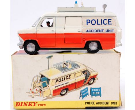 DINKY; An original vintage diecast model Dinky Toys 287 Police Accident Unit, appears to be all complete with the signs, cone