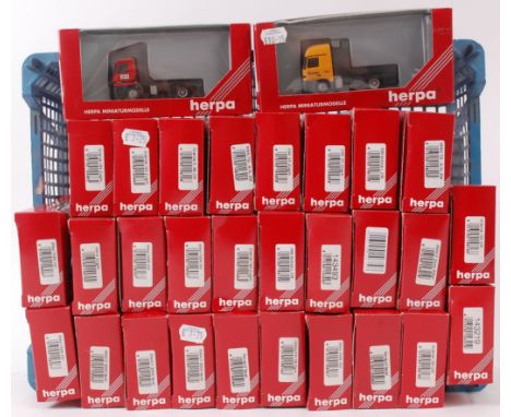 HERPA; A collection of 30x Herpa 1:76 scale diecast model advertising lorry cabs. Each within the original boxes. 

Note; fro