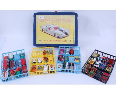 MATCHBOX LESNEY; An original vintage Matchbox Collectors diecast case, filled with assorted vintage diecast (mostly TV / Film