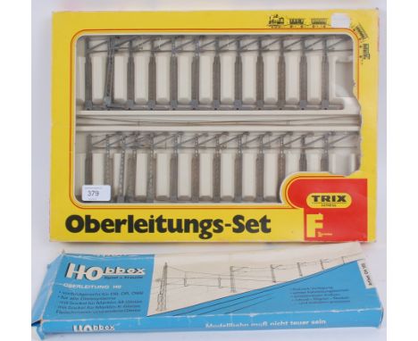 RAILWAYS; An original vintage Trix Express HO Scale 56650200 ' Oberleitungs Set, complete within the original box. Along with