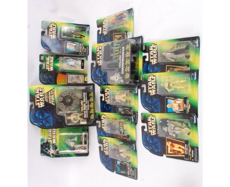 STAR WARS; A collection of Star Wars Kenner 12x Power Of The Force carded action figures, each unopened.