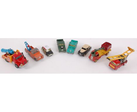 DIECAST; A good selection of vintage loose diecast, comprising of a Dinky 161 two tone Austin Somerset, Corgi Mini, Daktari L