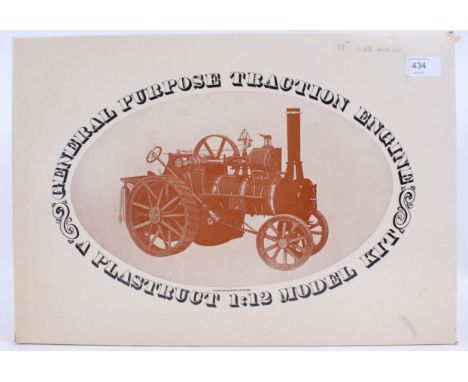 STEAM ENGINE; An original rare Plastruct 1:12 scale plastic model kit for a General Purpose Traction Engine. Within the origi