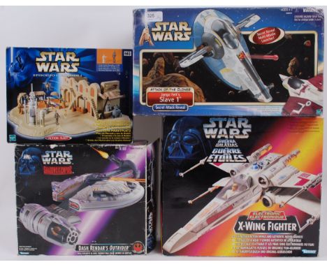 STAR WARS; 4x Star Wars boxed playsets, to include; Hasbro Episode One Action Fleet, Kenner ' Shadows Of The Empire ' Dash Re