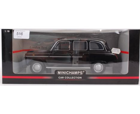 MINICHAMPS; An original 1:18 scale Minichamps diecast model London Taxi 1989 - unopened within the original box.