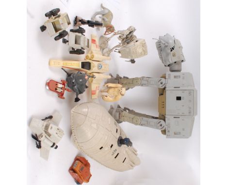 STAR WARS; A collection of assorted vintage loose Palitoy / Kenner Star Wars toys and playsets to include AT AT Walker, Scout