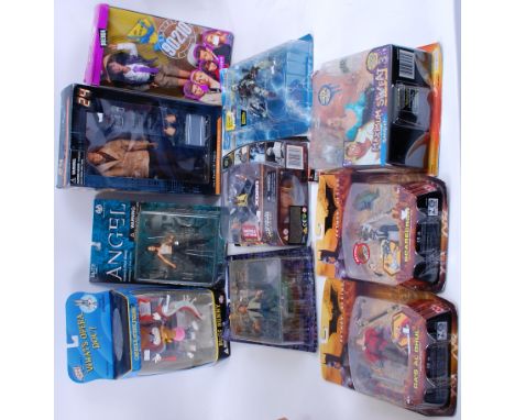ACTION FIGURES; A good collection of carded / boxed action figures to include a Mattel 90210 doll, Jack Bauer ' 24 ' 12" doll