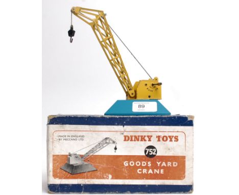 DINKY: An original vintage Dinky diecast model Goods Crane No. 752, within the original blue box with white and orange label.