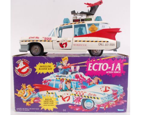 THE REAL GHOSTBUSTERS; An original retro 1980's Kenner Ecto 1A boxed Real Ghostbusters car. 100% complete with good original 