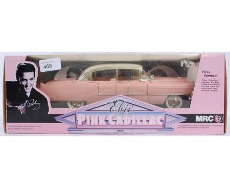 ELVIS PRESLEY; MRC 1;18 scale Elvis Presley Pink Cadillac 1955. Authorized diecast model. Complete, unused within the origina