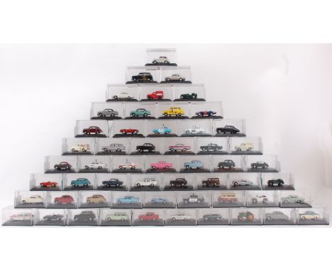 OXFORD 1:76 SCALE; A large collection (x58) Oxford Diecast 1:76 scale diecast model cars - each as new, within the original d