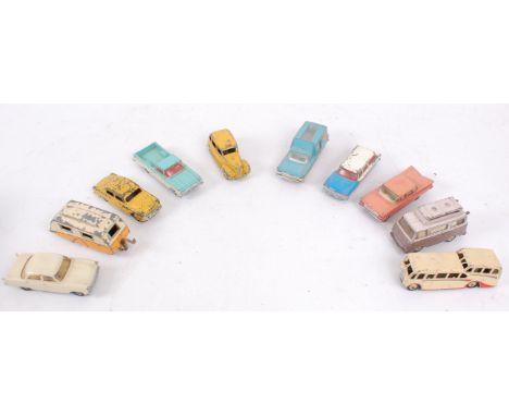 CORGI / DINKY; A collection of 10x assorted loose vintage Corgi / Dinky diecast models comprising of: Corgi: Impala, Plymouth