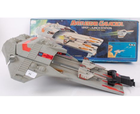 BATTLESTAR GALACTICA; An original rare Battlestar Gallactica Viper Launch playset by Mattel, within the original box. Consist