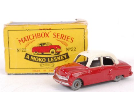 MOKO LESNEY; An original vintage Moko Lesney diecast model No.22 Vauxhall Cresta. Maroon / Red painted body with cream room, 