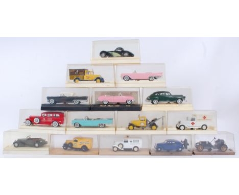 SOLIDO; A collection of 20x cased Solido (mostly, also some others - likely Brumm). Each of American cars, within their origi