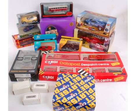 DIECAST; A good mixed lot of assorted boxed diecast to include 2x 1:24 scale cars, one being a Burago, Corgi Fighting Machine