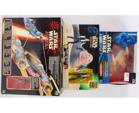 STAR WARS; A collection of 3x boxed Star Wars playsets, 1x by Kenner and the other 2x Hasbro. Comprising of: Jabba The Hutt, 