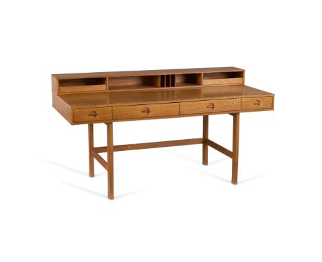 Peter Lovig Nielsen (Danish, 1919-2008) for Dansk Designs, Denmark. Scandinavian mid-century modern teak wood and brass writi