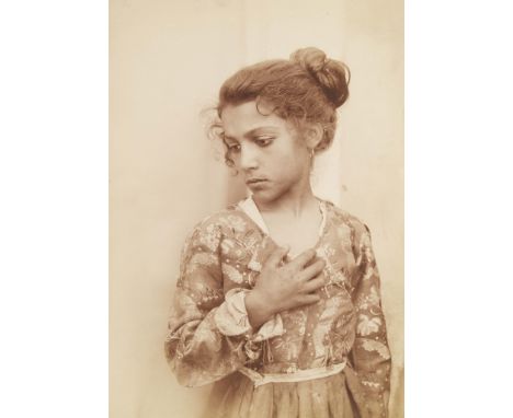 Wilhelm von Gloeden (German, 1856-1931). Albumen print photograph titled "Portrait of Maria Intelisano of Castelmola," 1911, 