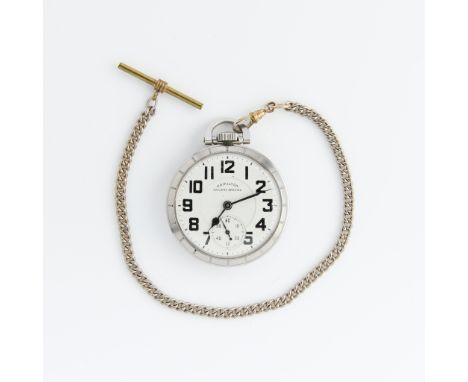 One open face Hamilton Railway Special 992 B with white dial with Arabic numeral hour and second markers, sub-seconds dial at