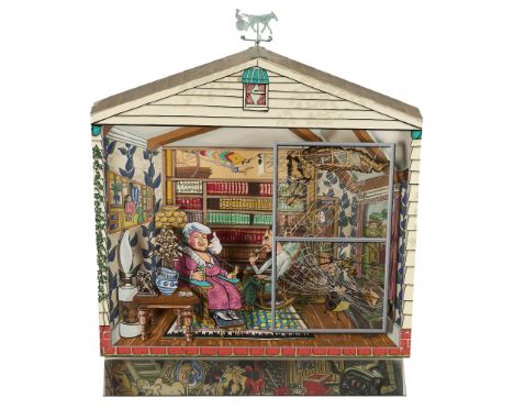 Red Grooms (American, b. 1937). Mixed media sculpture consisting of metal, foam core, plaster, plywood and additional media t