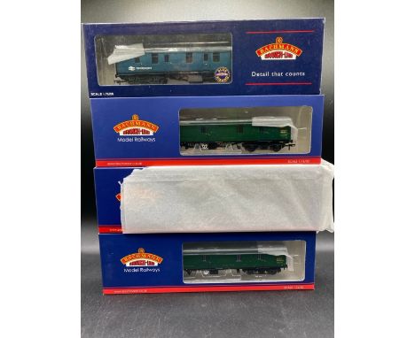 Four as New Bachmann Utility/Brake/Newspapers, appear not removed from box, includes:-(1000g)Bachmann Branchline 39-273 Mk1 G