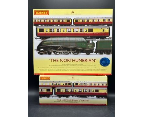 Hornby R2435 "The Northumbrian" train pack with BR A4 Andrew K McCosh and 3 Gresley coaches, with complimenting additional th