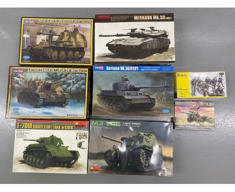 8 Unbuilt Model Kits 1/35 and 1/72 Scale. (4000g)1. Hobby Boss - German VK.3001(P) - 83891 - 1/35 Scale.2. Hobby Boss - Germa