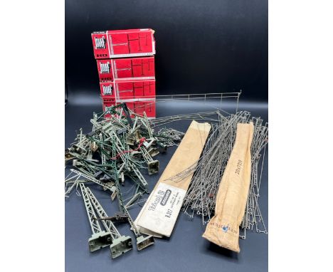 Job Lot of HO/OO Catenary Supports and Wires from Jouef, Marklin and triangles Railways(2000g)Images are representative of it