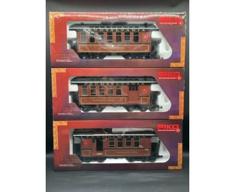 Three G scale Piko 'As New' North American outline Rolling stock, 'Ready-to-Roll'(5000g)Pennsylvania RailRoad CompanyPiko #38