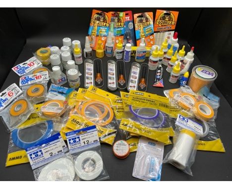 Modelling/Hobby Masking tapes, Glues including New Bosch Cordless Glue Gun &amp; 3 Bondic KED UV Liquid Plastic Welding Kits.