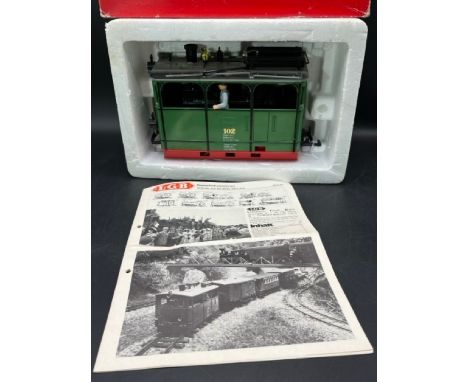 G-Scale LGB 2050  O.E.G. Steam Tram Locomotive #102 Green livery, electric with original box, Tested Runner(1850g) Condition 