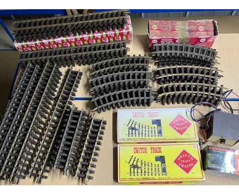 A quantity of LGB G scale track, turnouts (2), Gaugemaster Series 100 controller (tested) and Gaugemaster Combi controller (a