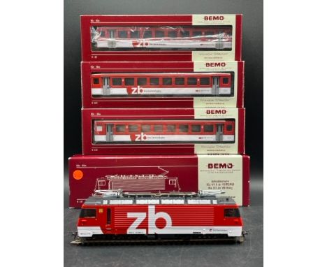 Bemo HOm 1:87 scale Zentralbahn electric loco DCC with three corresponding, each boxed and Tested Runner(650g)Bemo 1262 476 z