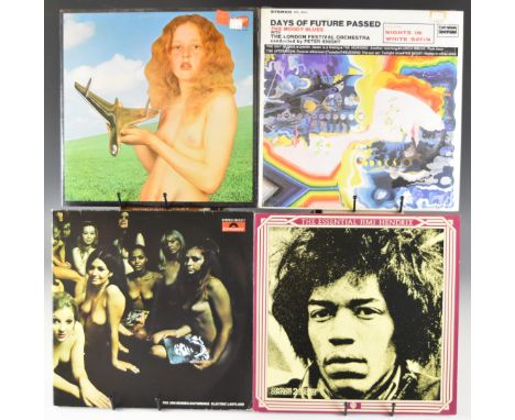 Eight Psychadelic / Symphonic Rock LPs comprising Jimi Hendrix Electric Ladyland and The Essential Jimi Hendrix, Blind Faith 